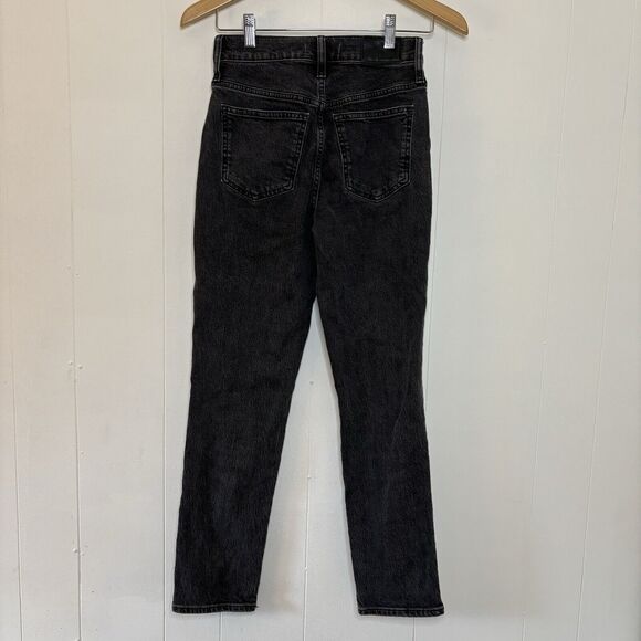 Madewell Perfect Vintage Jeans Black Denim Dark Wash Womens Size 24 High Rise - Picture 11 of 14